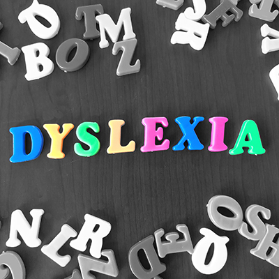 Dyslexia colorful word