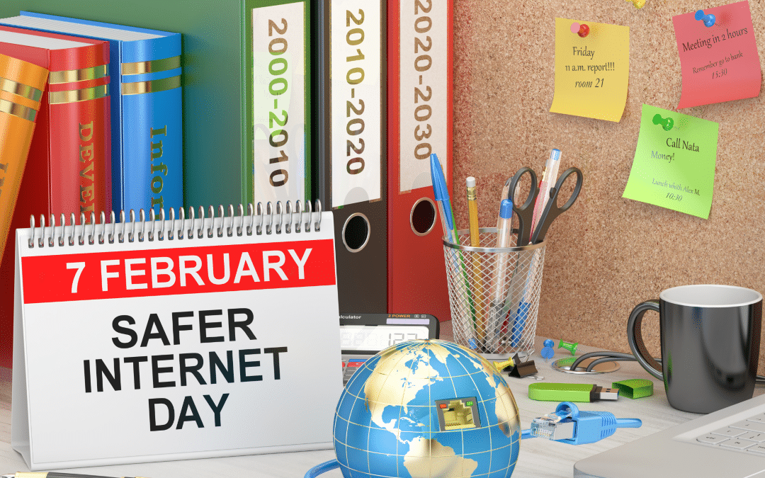 a photo showing safer internet day 2023 is February 7th